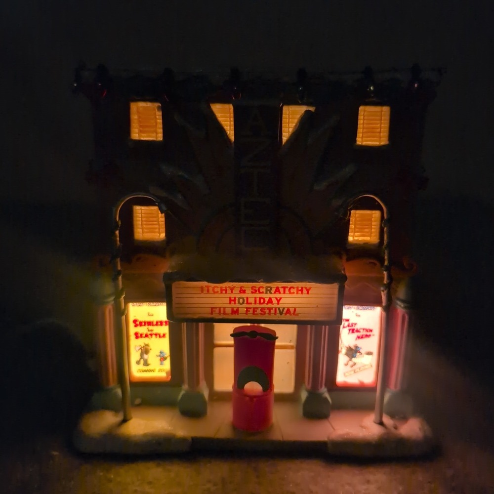 Hawthorne Village The Simpsons Aztec Movie House Christmas Village 2004 A1069 - Picture 2 of 9